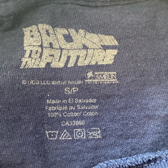 Back To The Future TShirt navy size S/P - Picture 3 of 4